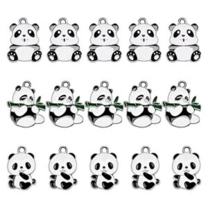 Hicarer 15 dijes de panda de metal con diseño de animal de