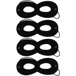 Evenci 4 máscaras de superhéroe negro máscara de ojos de_1