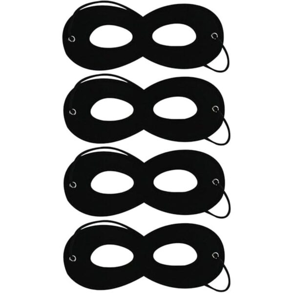 Evenci 4 máscaras de superhéroe negro máscara de ojos de_1
