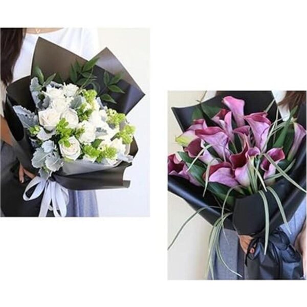 20 piezas de papel de regalo de flores de color de doble_4