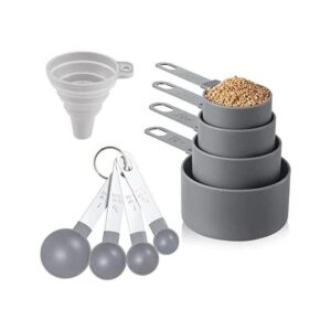 Huygens Juego de 8 tazas medidoras y cucharas de acero