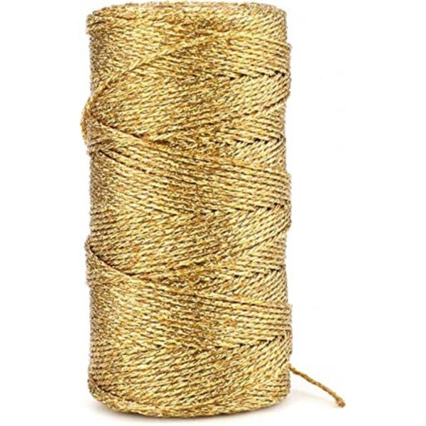 Cordel decorativo metálico para panaderos de 110 yardas_1