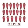 20 abalorios de cruz esmaltada roja con temática de