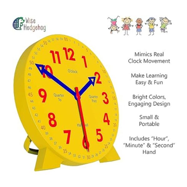 WISE HEDGEHOG Reloj de aprendizaje para niños de 4_3