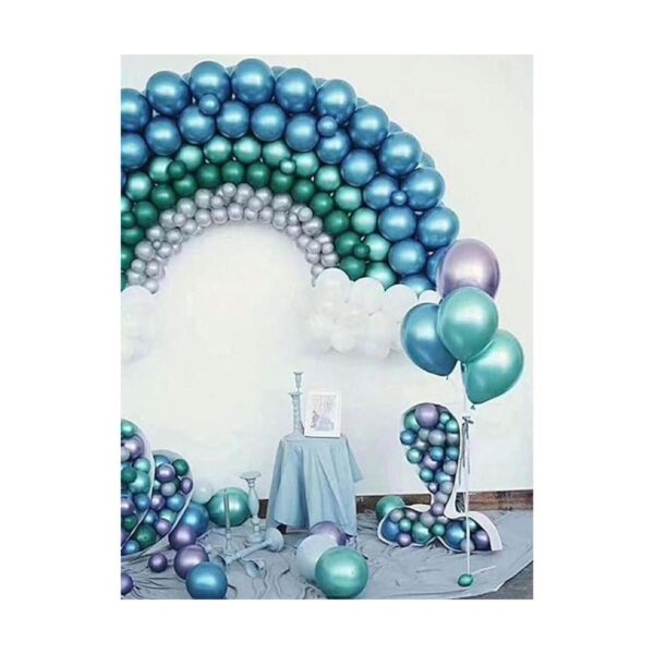 Globos azules metálicos para fiestas 100 unidades de_4