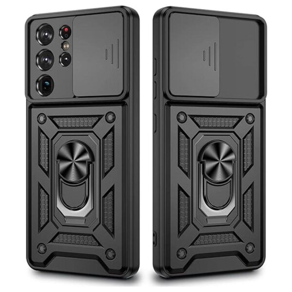 VEGO Funda para Galaxy S21 Ultra con soporte para cámara_1