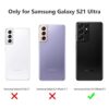 VEGO Funda para Galaxy S21 Ultra con soporte para cámara_2