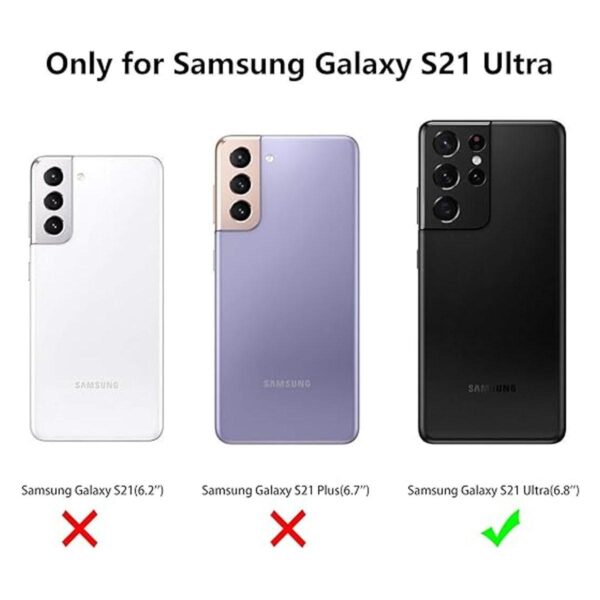 VEGO Funda para Galaxy S21 Ultra con soporte para cámara_2