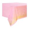 108x54 4 Packs Pink and Gold Disposable Party Tablecloth