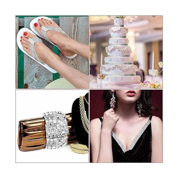 Adhesivo de resina brillante con diamantes de imitación_6