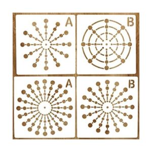 4 plantillas de pintura de mandala con lunares 8121620_1