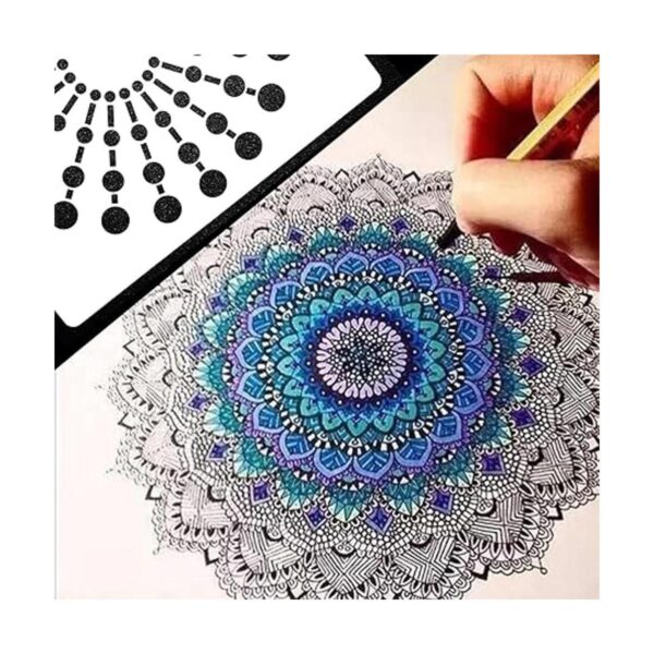 4 plantillas de pintura de mandala con lunares 8121620_2