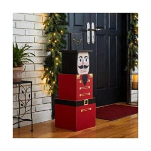 Glitzhome Juego de bloques de letras decorativas de madera