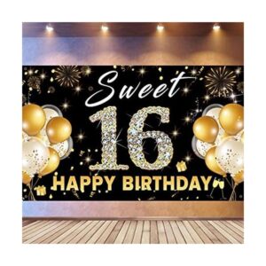Sweet 16 Telón de fondo para decoración de cumpleaños_1