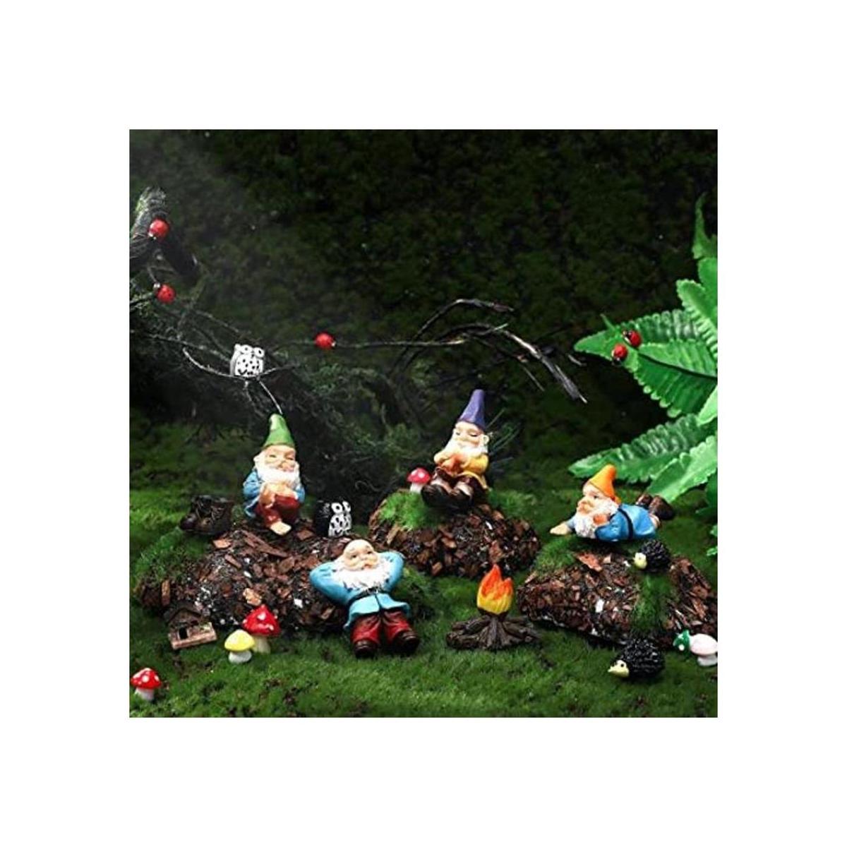 Estatuas de resina de hadas de gnomos en miniatura