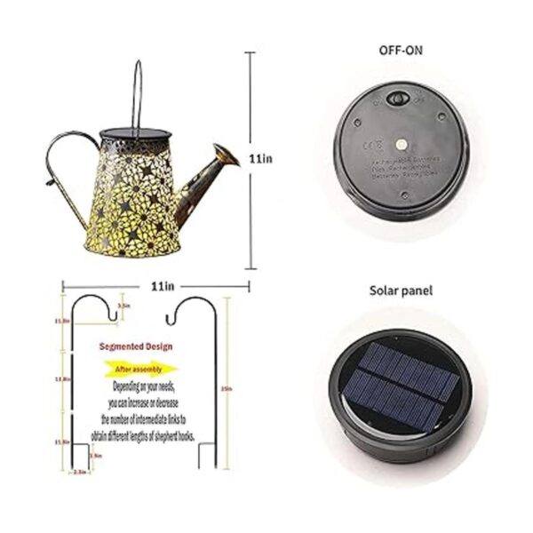 Vcdsoy Regadera solar con luces decoraciones de