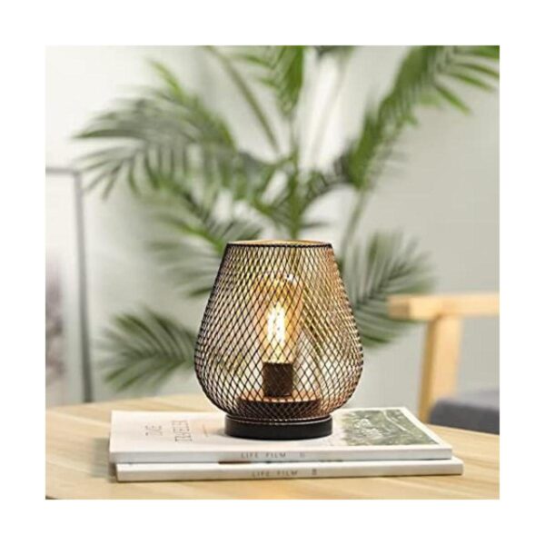 JHY DESIGN Linterna LED de jaula metálica con luz de_1