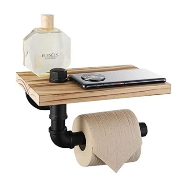 Livabber Soporte de papel higiénico de tubería industrial