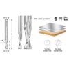 Amana Tool HSS1636 HSS Broca de corte en espiral de