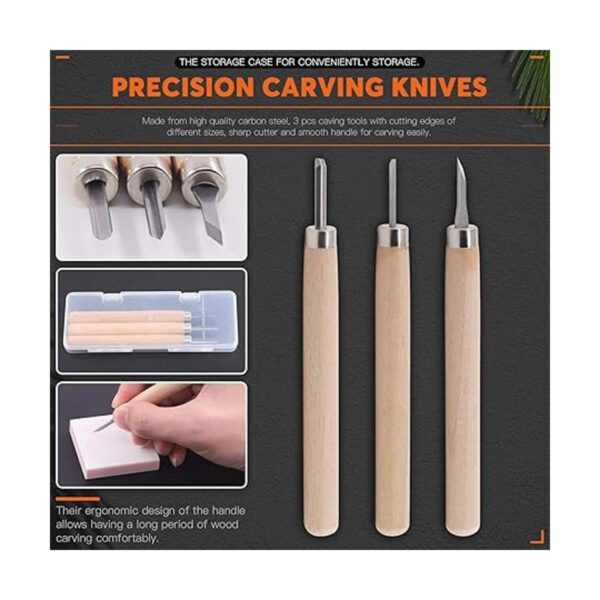 Rustark Kit de bloques de tallado mixto de 14 piezas con