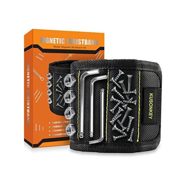 KUSONKEY Pulsera magnética para hombre con 15 imanes