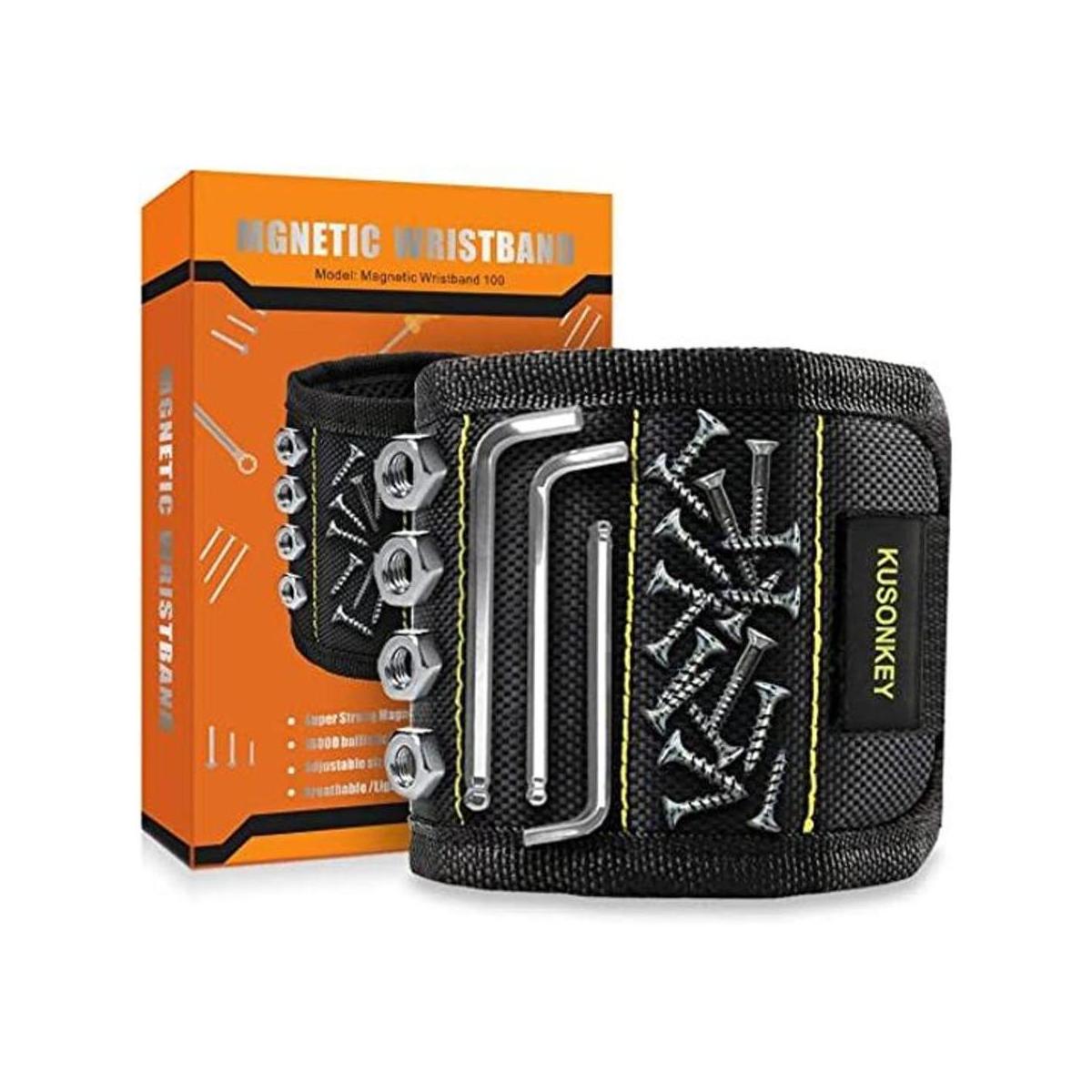 KUSONKEY Pulsera magnética para hombre con 15 imanes
