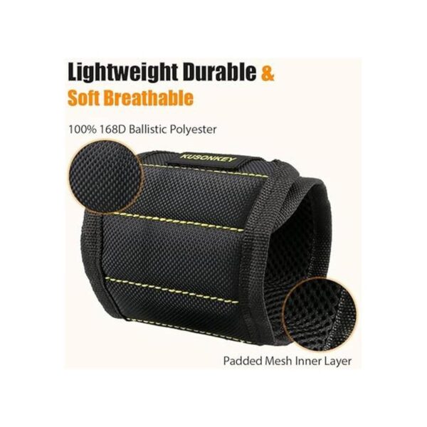 KUSONKEY Pulsera magnética para hombre con 15 imanes