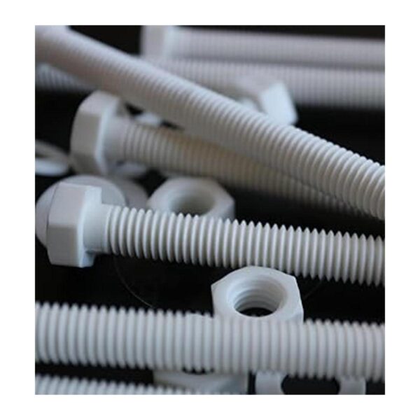 10 tornillos de cabeza hexagonal blanca de polipropileno_5