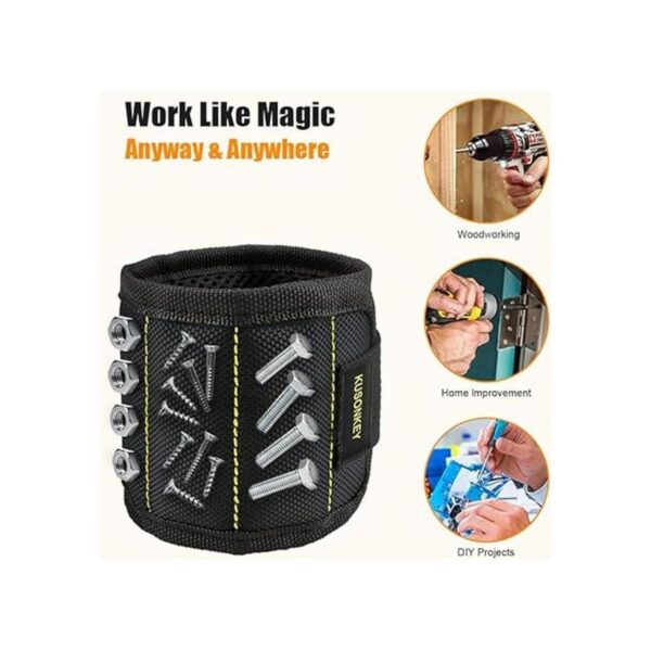 KUSONKEY Pulsera magnética para hombre con 15 imanes