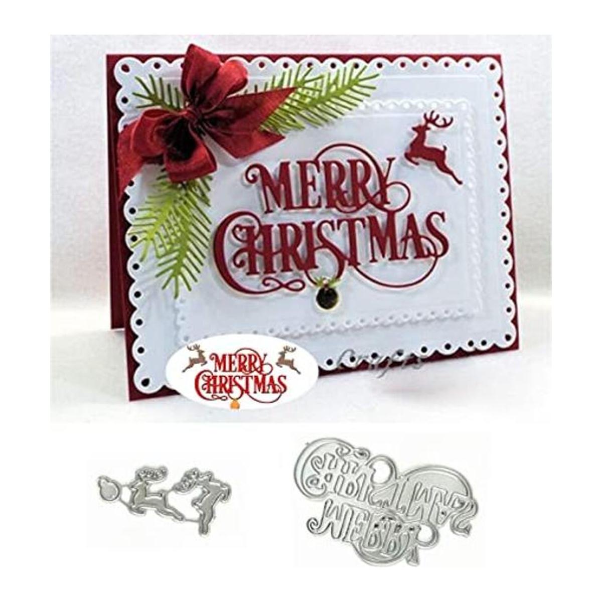 Troqueles de corte de metal de reno de Feliz Navidad