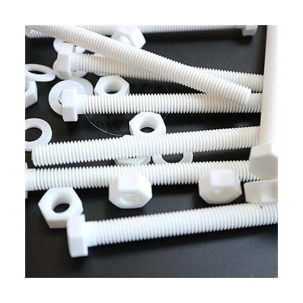 10 tornillos de cabeza hexagonal blanca de polipropileno_2