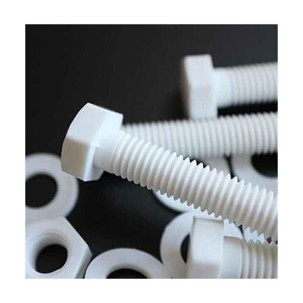 10 tornillos de cabeza hexagonal blanca de polipropileno_4