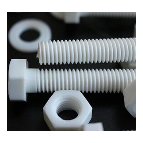 10 tornillos de cabeza hexagonal blanca de polipropileno_3