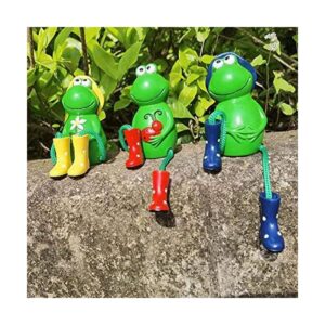 Juego de 3 bonitas figuras de rana para jardín estatuas_1
