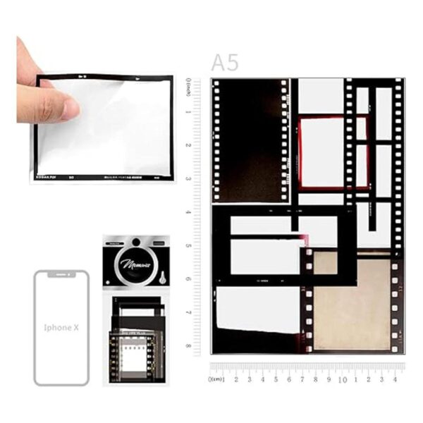 Paquete de 5 calcomanías de película retro para cámara de_4