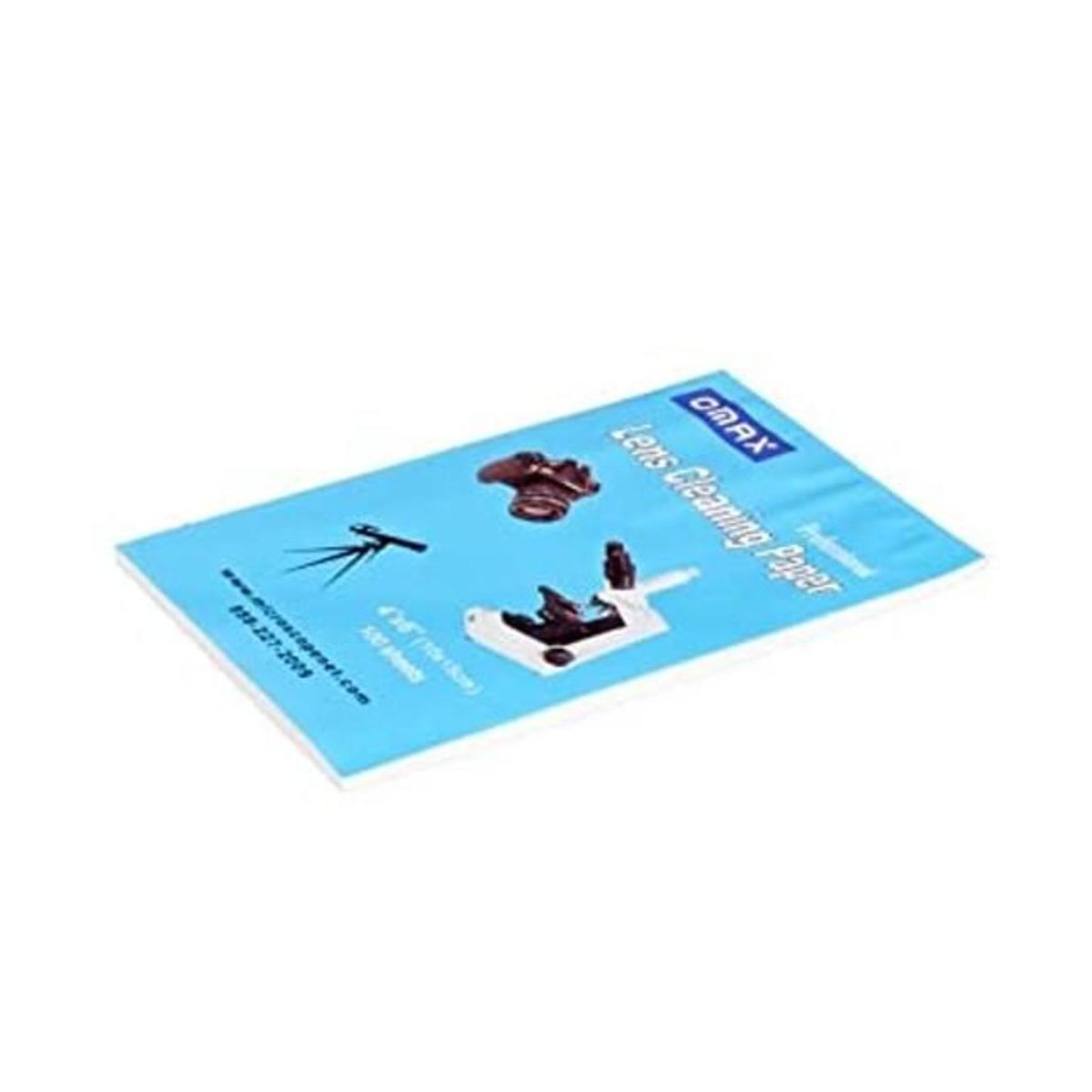 OMAX 100 hojas de papel de limpieza para microscopio y