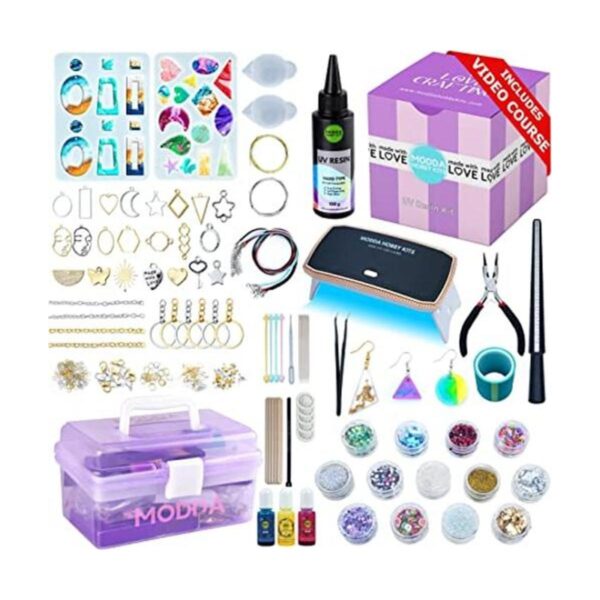 MODDA Kit de resina UV con luz para principiantes con_1