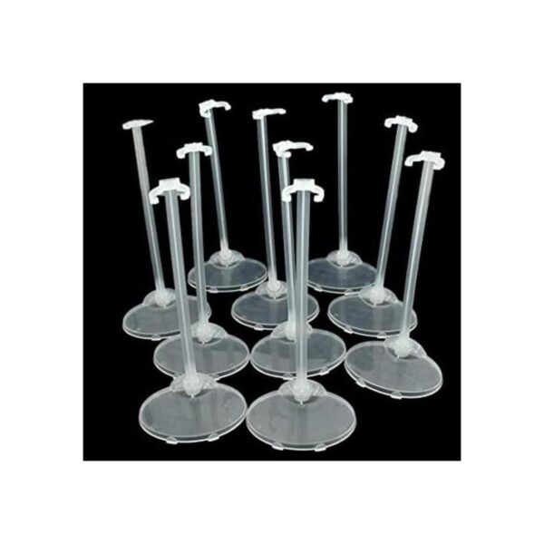 Qlychee 10 soportes transparentes para muñecas mini_1