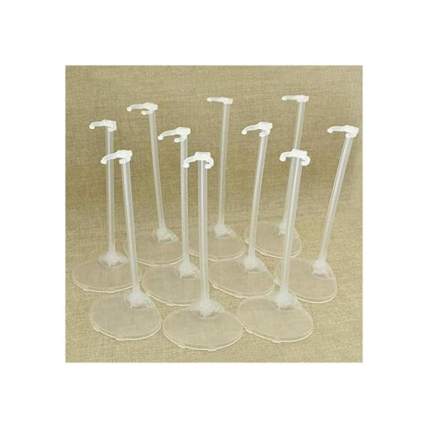 Qlychee 10 soportes transparentes para muñecas mini_2