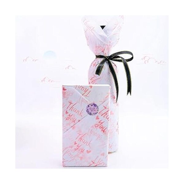 MR FIVE 30 hojas de papel de seda blanco con rosa metálico_3