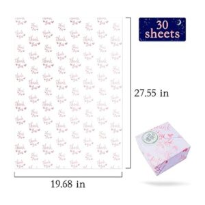 MR FIVE 30 hojas de papel de seda blanco con rosa metálico_4