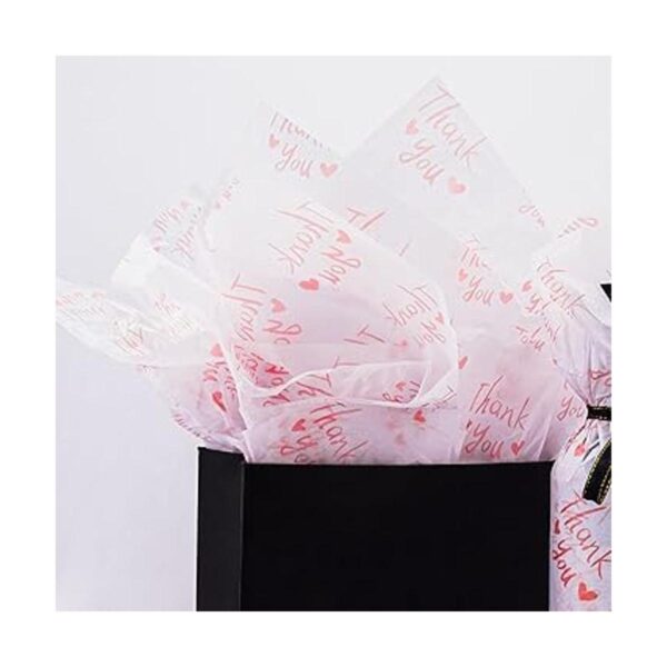 MR FIVE 30 hojas de papel de seda blanco con rosa metálico_6