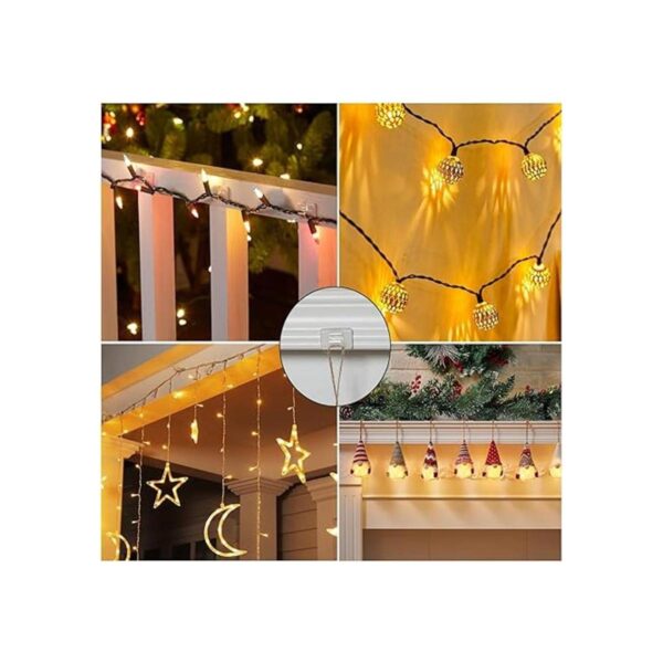 Brightown Clips de cable transparentes 25 clips 30 tiras_4