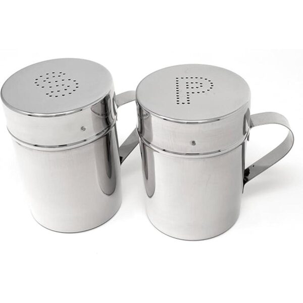Acero inoxidable rangetop Juego de salero y pimentero_2