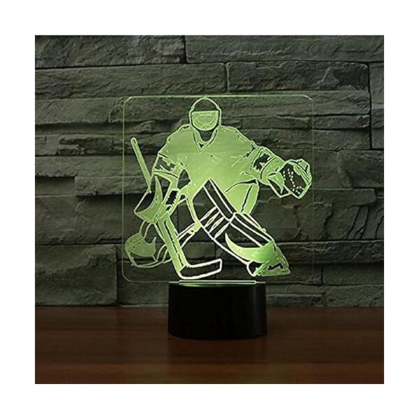 SUPERIORVZND Lámpara nocturna de hockey sobre hielo 3D