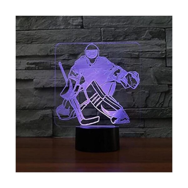 SUPERIORVZND Lámpara nocturna de hockey sobre hielo 3D