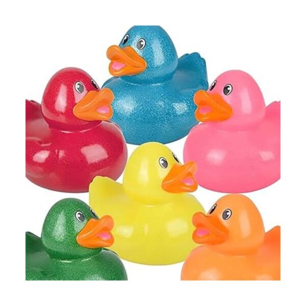 Juguete de pato de goma con purpurina con surtido de_2