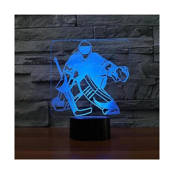 SUPERIORVZND Lámpara nocturna de hockey sobre hielo 3D