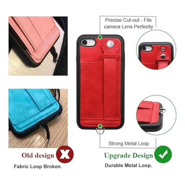 TOOVREN Funda para iPhone SE 20202022 con cordón para el_3