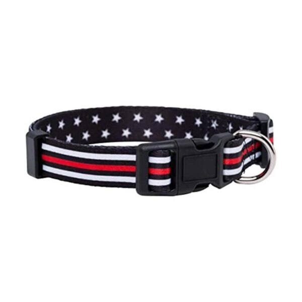 Delgada línea roja perro collar estrellas S_1